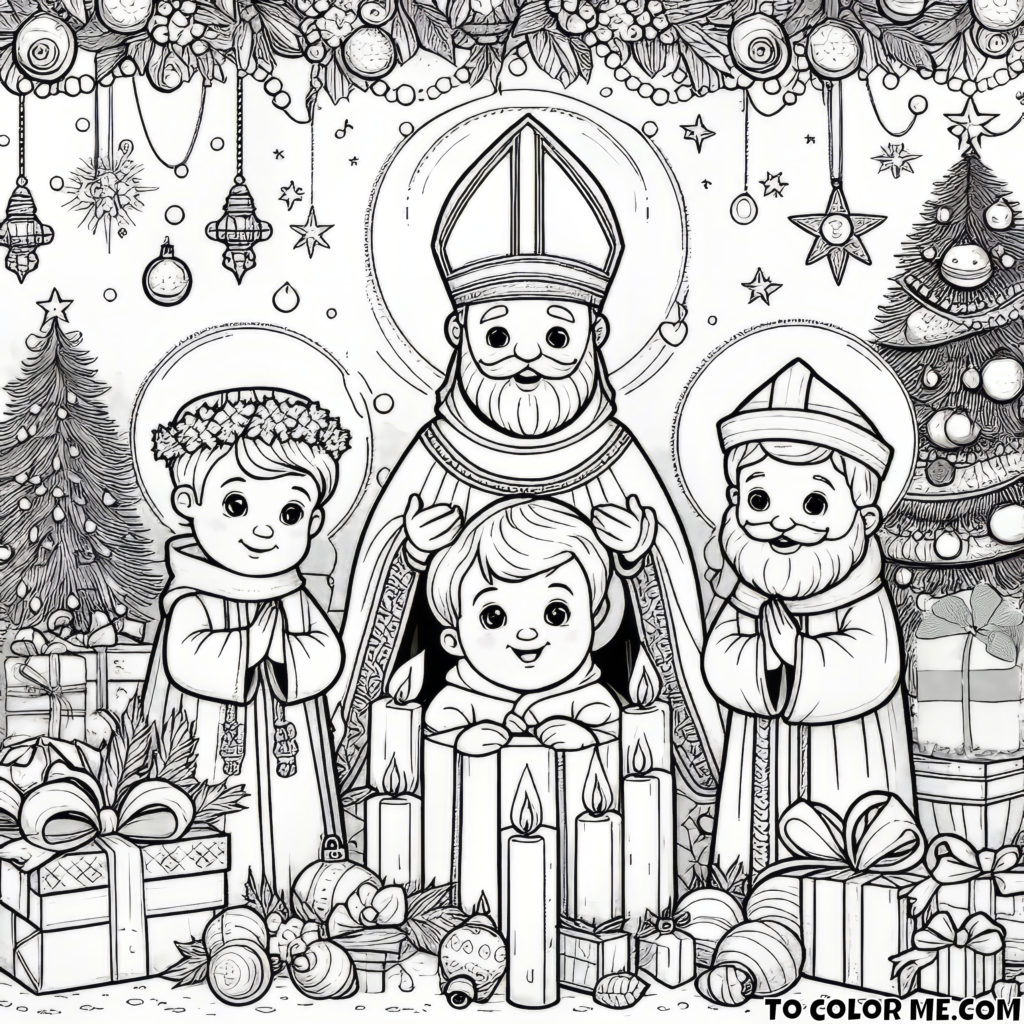 Winter Wonderland: Festive Christmas Scene - Magical Coloring Experience