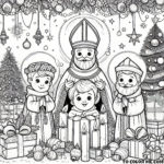 Winter Wonderland: Festive Christmas Scene - Magical Coloring Experience