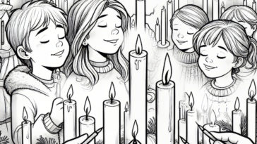 Light the Way: Advent Candles Coloring Page for Kids