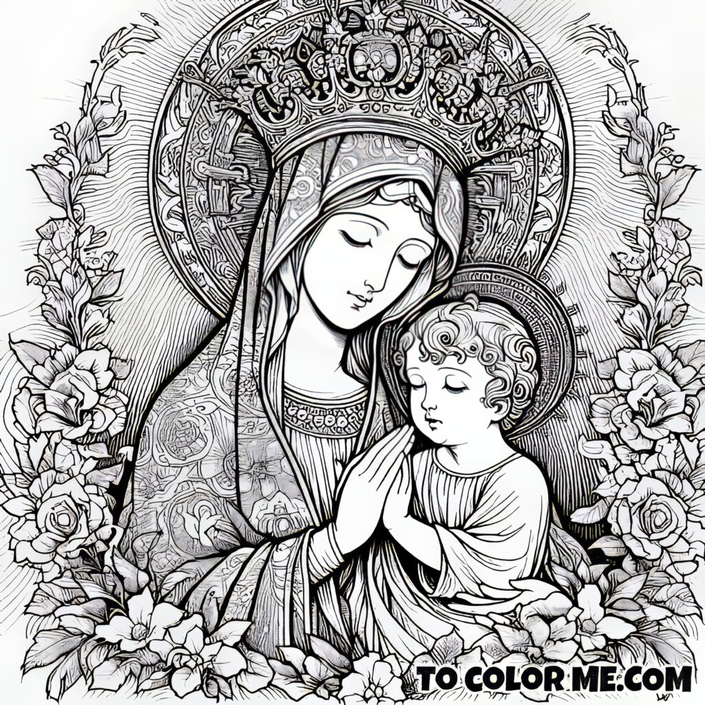 Divine Brushstrokes: Coloring Our Lady of Good Counsel