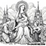 Luminous Lines: Our Lady of Good Counsel Coloring Art