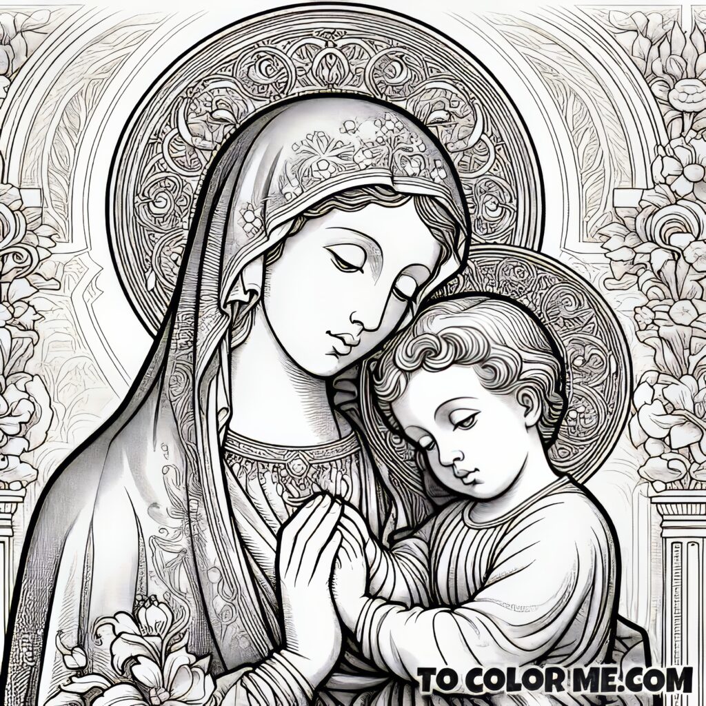Our Lady of Good Counsel: Sacred Art Coloring