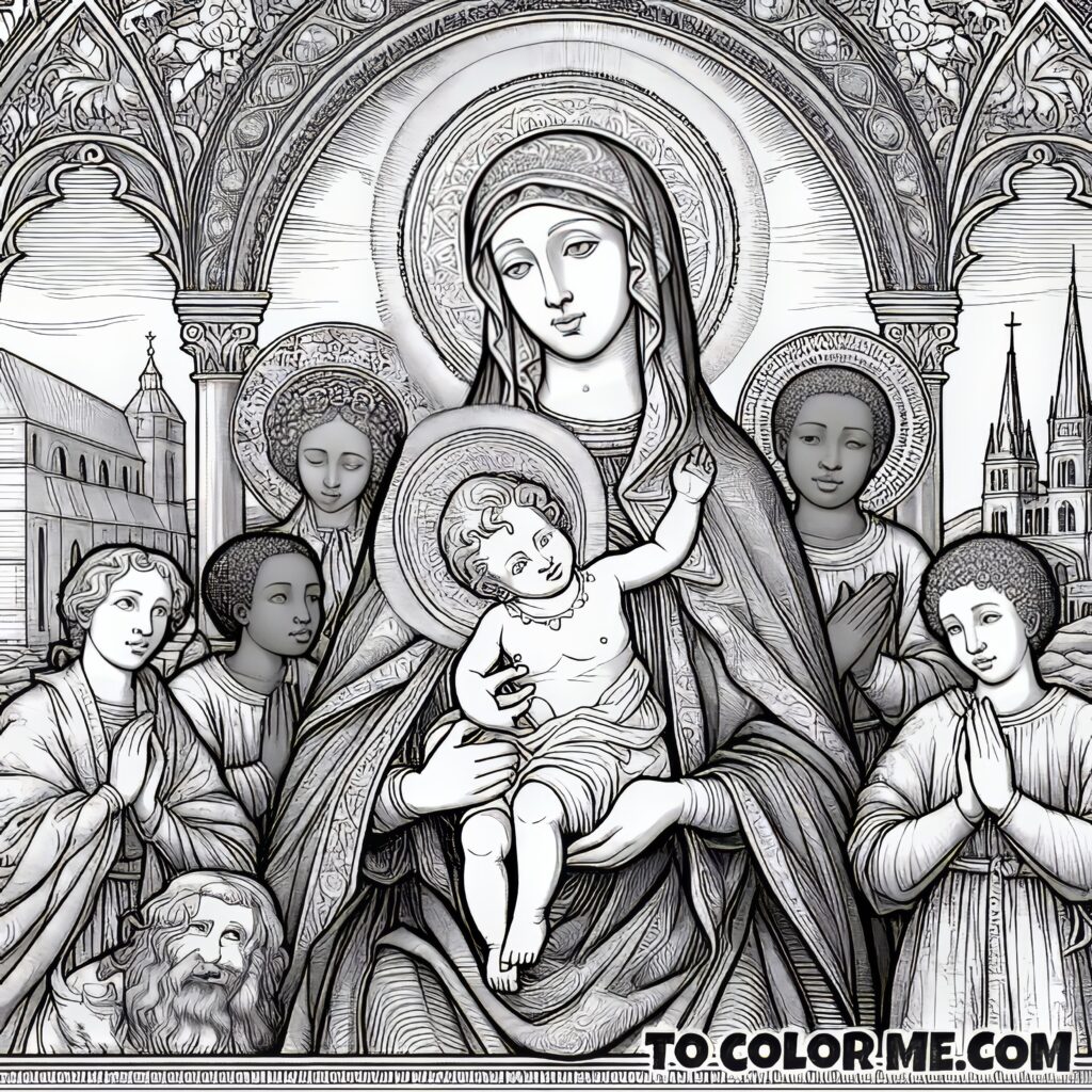 Counsel in Colors: Mary’s Guiding Light Coloring Page