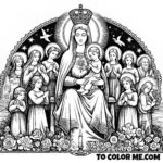Artistic Adoration: Our Lady of Good Counsel Coloring Scenes