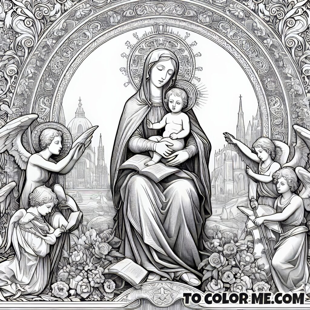 Guidance Through Art: Our Lady of Good Counsel Coloring Works