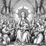 Serenity in Sketches: Our Lady of Good Counsel’s Coloring Page