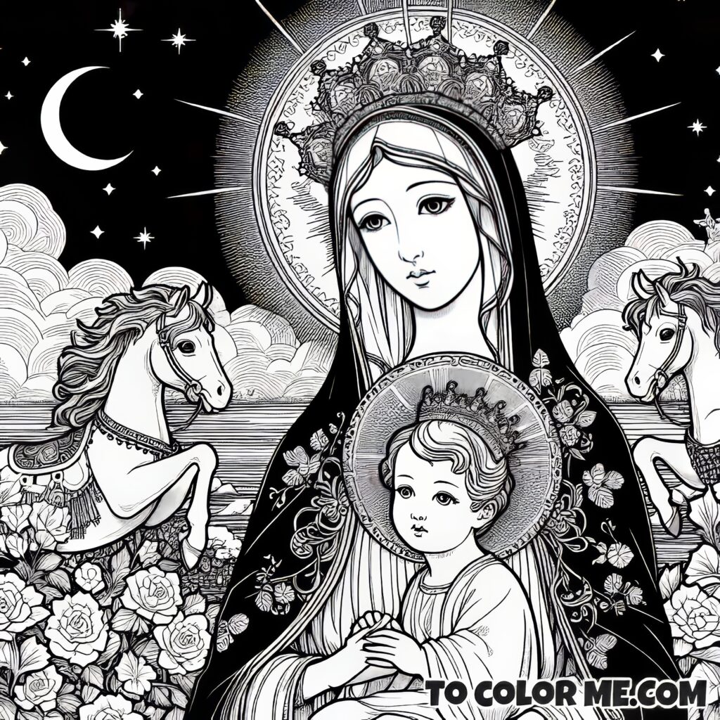 Colorful Serenity: Sketching Our Lady of Good Counsel