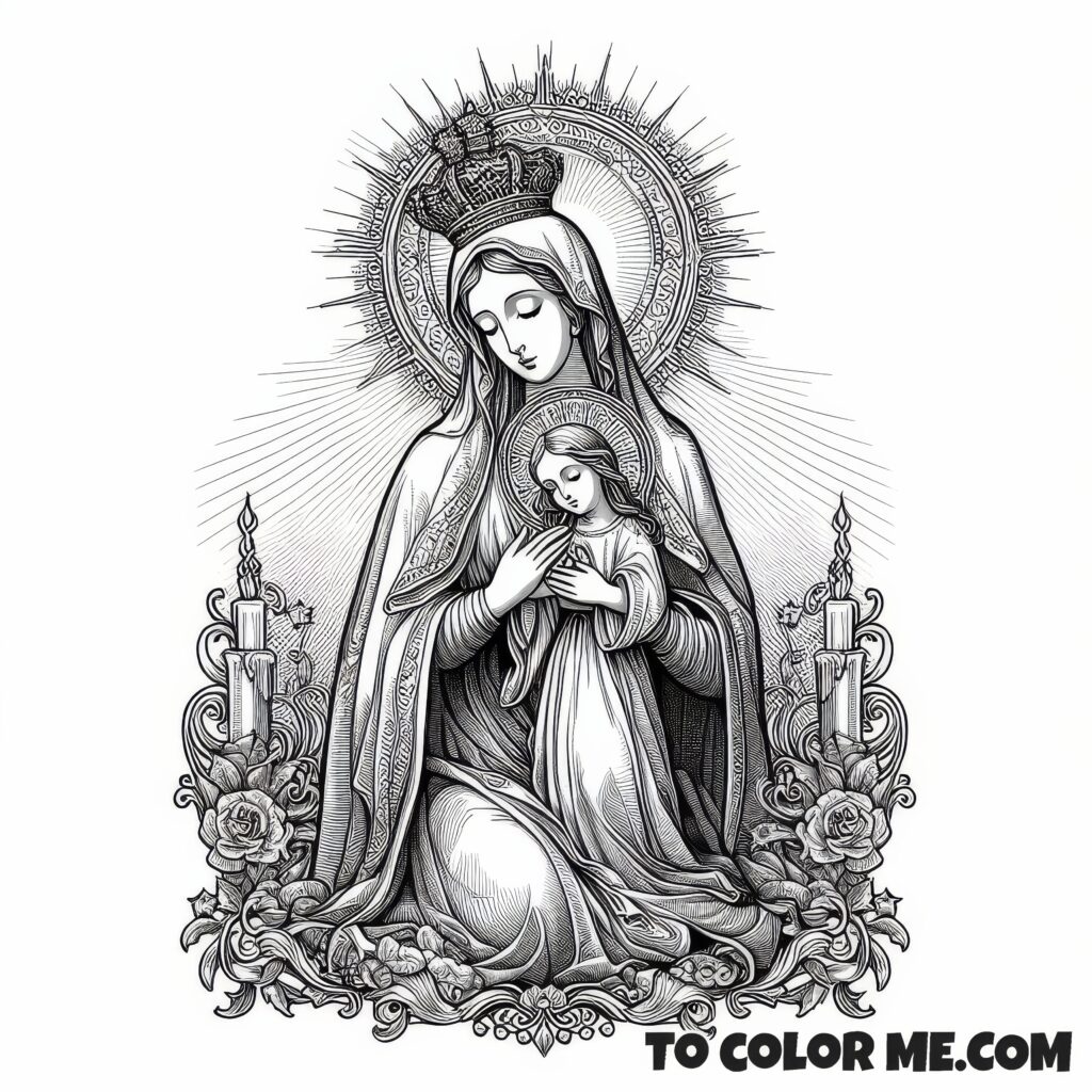 The Counsel of Color: Our Lady’s Inspirational Coloring Page