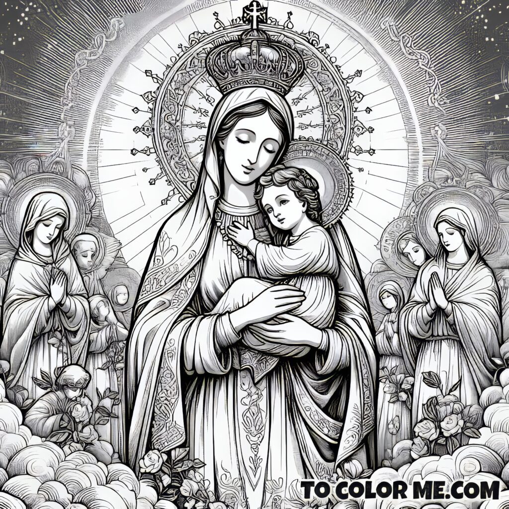Mary’s Peaceful Palette: Good Counsel Coloring Inspirations