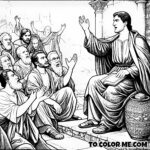 The Rejected Stone - Reflective Coloring Pages (Acts 4:8-12)