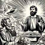 Miracle of the Lame Man - Coloring Pages (Acts 4:8-12)