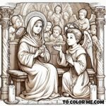 Angelic Grace: Saint Agnes’s Communion - Spiritual Coloring Experience