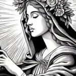 Colorful Devotion: Saint Agnes Portrait Coloring Activity