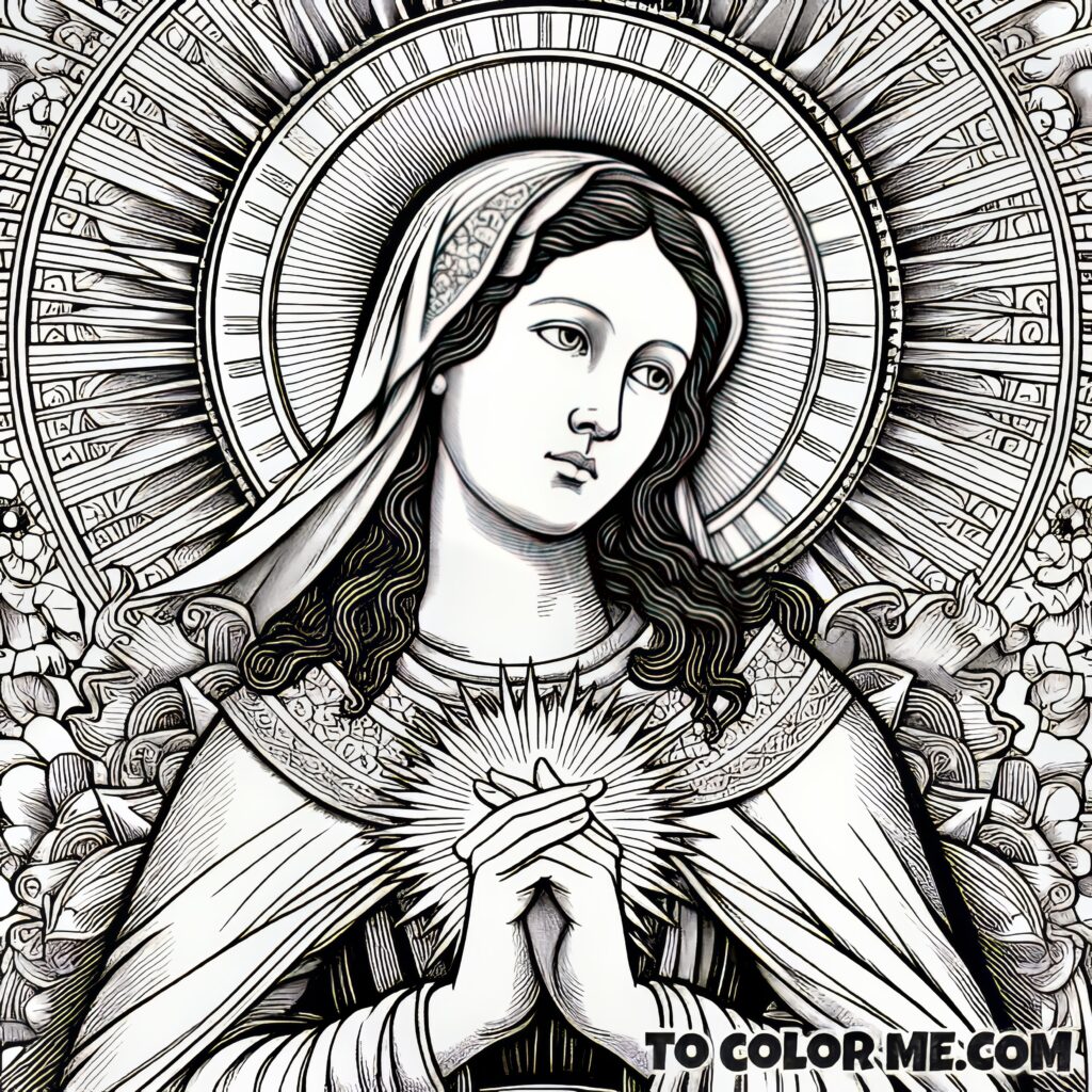 Divine Portrait: Saint Agnes of Montepulciano Coloring Craft