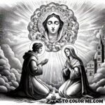 Marian Apparition: Saint Agnes of Montepulciano’s Encounter - Art Sheet