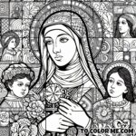 Saint Agnes’s Gaze: Montepulciano Portrait Coloring Experience