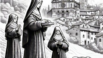 Color the Faith: Saint Agnes’s Bread Miracle Printable Page
