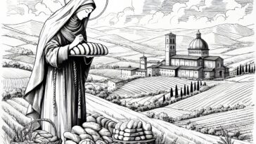 Saint Agnes of Montepulciano: Interactive Bread Miracle Coloring Experience