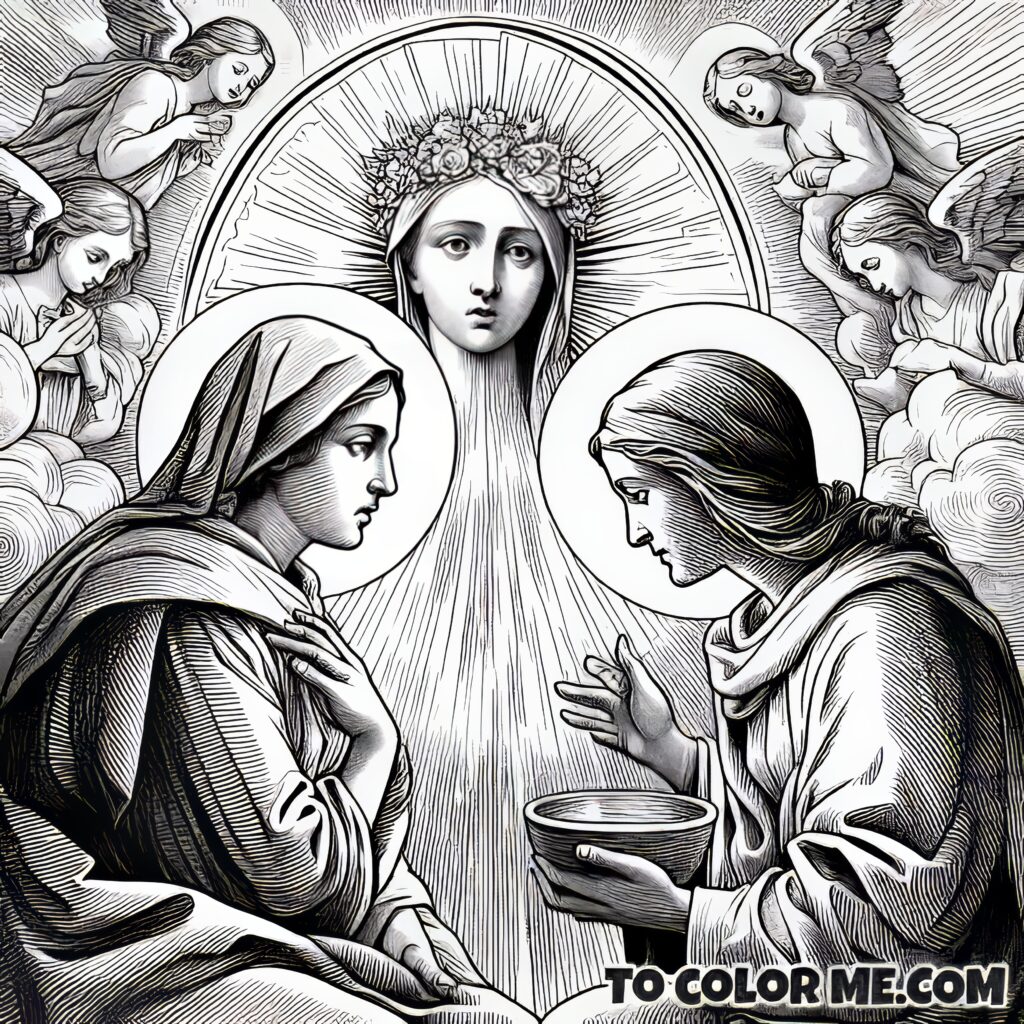 Holy Sight: The Virgin Mary Appears to Saint Agnes - Printable Page