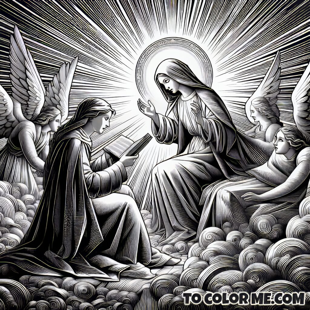 Blessed Appearance: Coloring the Moment Mary Visited Saint Agnes