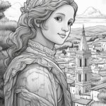 St. Catherine of Siena Coloring Page: A Saint’s Journey