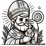 Leo IX’s Papal Throne: Toddler Coloring Fun