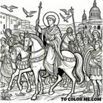 Saint Leo’s Schism: A Historic Coloring Page