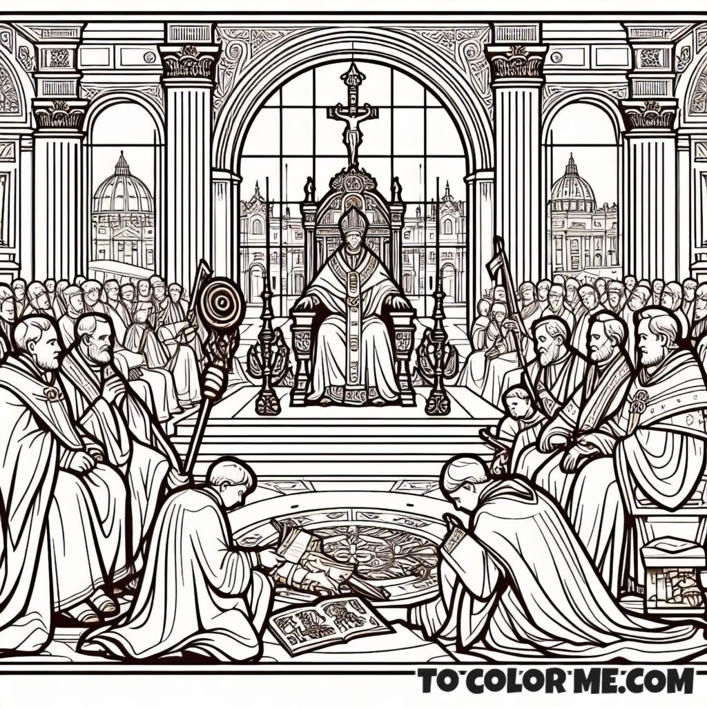 Pope Leo IX: Color the Church Leader