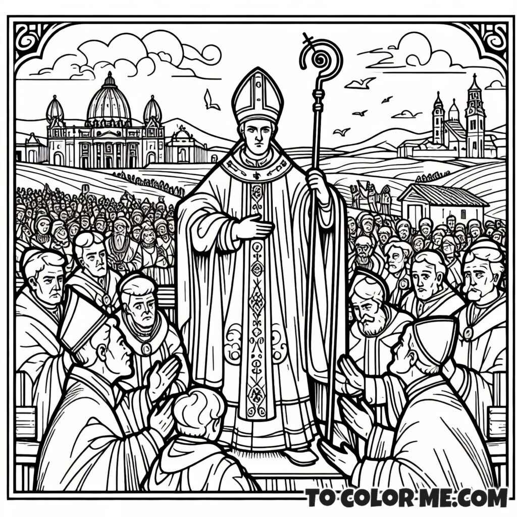 Saint Leo’s Papal Journey: Color & Explore