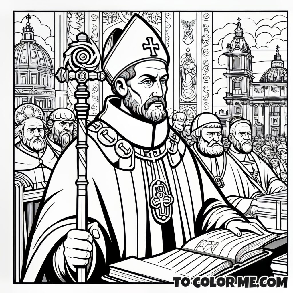 Bishop of Toul: Saint Leo’s Coloring Journey