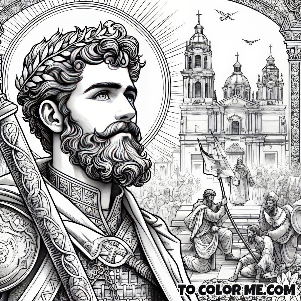 Saint Perfectus’ Tale: A Coloring Journey of Courage
