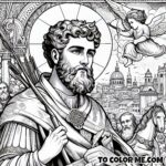 Brave Saint Perfectus: The Martyr of Córdoba Coloring Pages