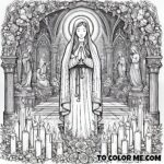 Heavenly Messages: Coloring Pages of St. Bernadette’s Life