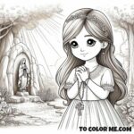 Sacred Grotto Tales: St. Bernadette Coloring Activities