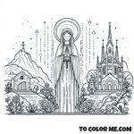 Sketching Sanctity: St. Bernadette’s Lourdes Coloring Sheets