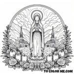 Saint Bernadette’s Peaceful Grotto: Toddler Coloring Fun