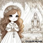 Little Bernadette Meets Mary: Interactive Coloring Fun