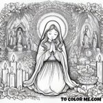 Sacred Moments: St. Bernadette’s Grotto Coloring Sheets