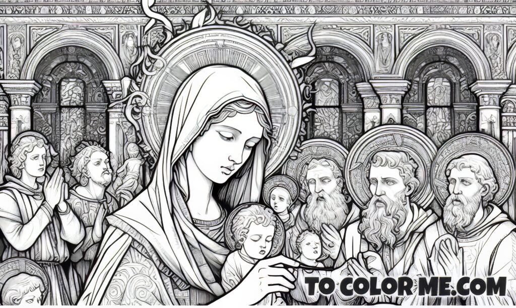 Saint Zita Coloring Page: A Portrait of Devotion