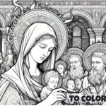 Saint Zita Coloring Page: A Portrait of Devotion