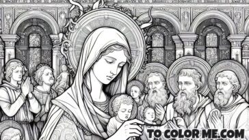 Saint Zita Coloring Page: A Portrait of Devotion