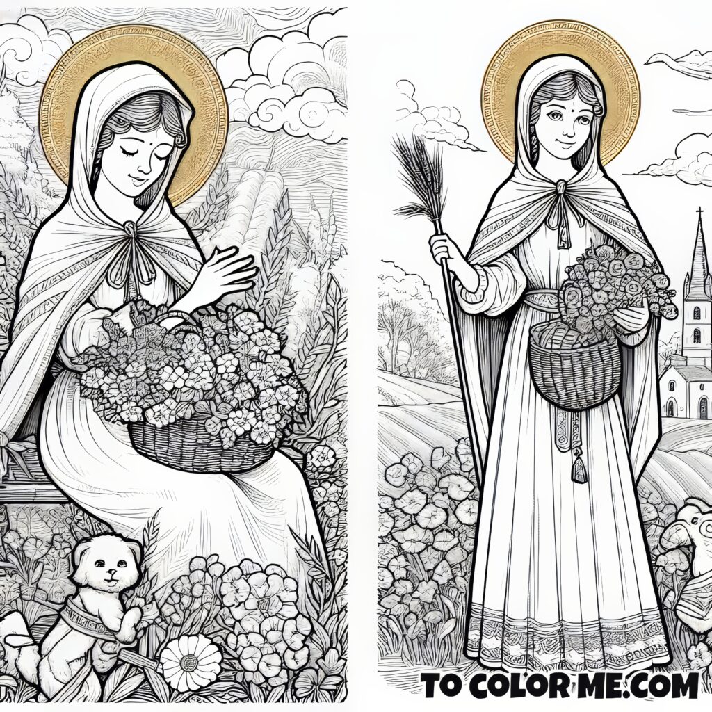 Charming Saint Zita: A Coloring Adventure