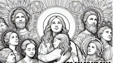 Embraced by the Father’s Love - Inspirational Coloring Pages (1 John 3:1-2)