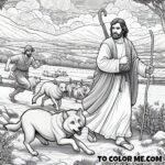 Against the Wolf: The Shepherd’s Courage - Coloring Book (John 10:11-18)