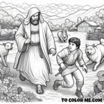 The Shepherd’s Love - Coloring Pages of Sacrifice (John 10:11-18)
