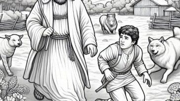 The Shepherd’s Love - Coloring Pages of Sacrifice (John 10:11-18)