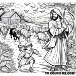 The Shepherd’s Command - Coloring Pages of Obedience (John 10:11-18)