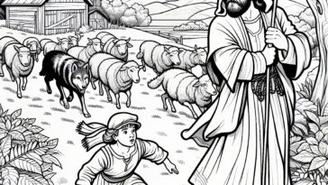 The Shepherd’s Command - Coloring Pages of Obedience (John 10:11-18)