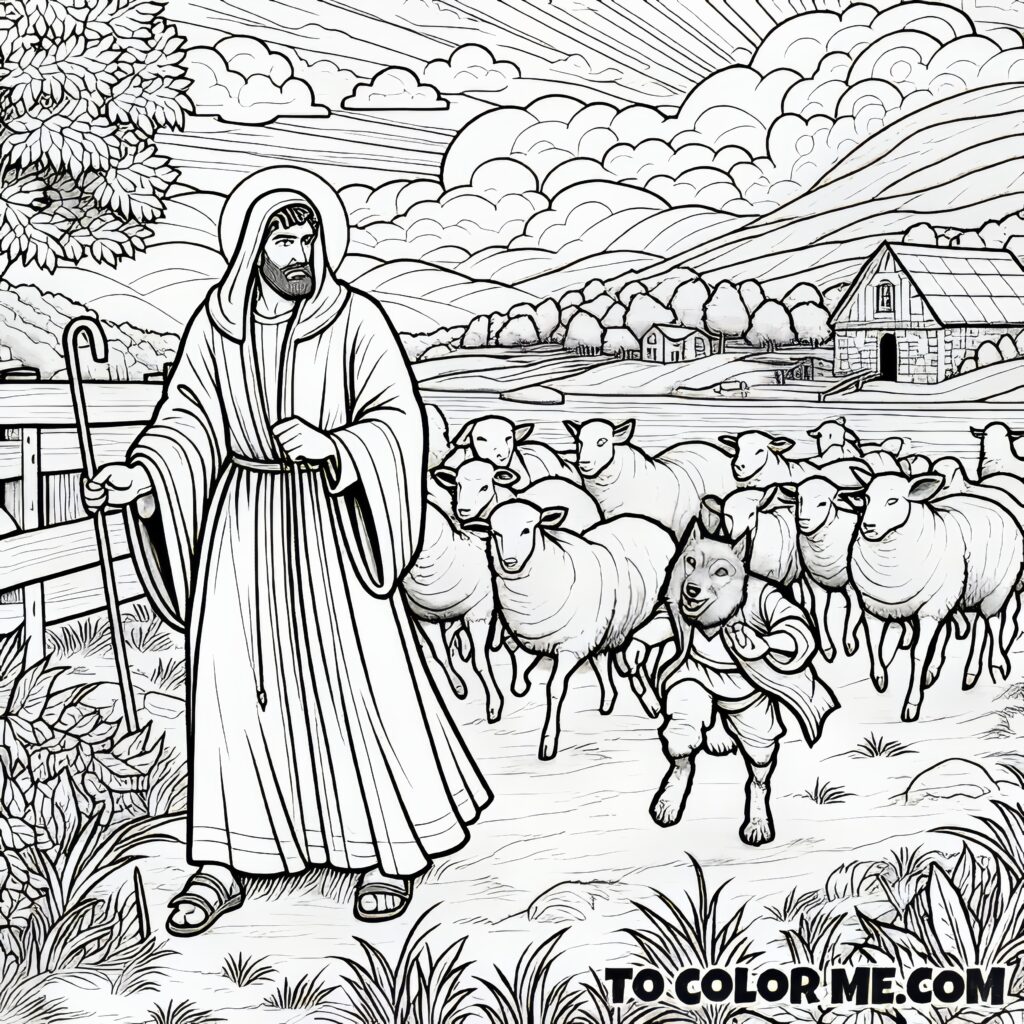 The Shepherd Knows His Sheep - A Coloring Connection (John 10:11-18)