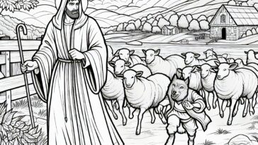 The Shepherd Knows His Sheep - A Coloring Connection (John 10:11-18)